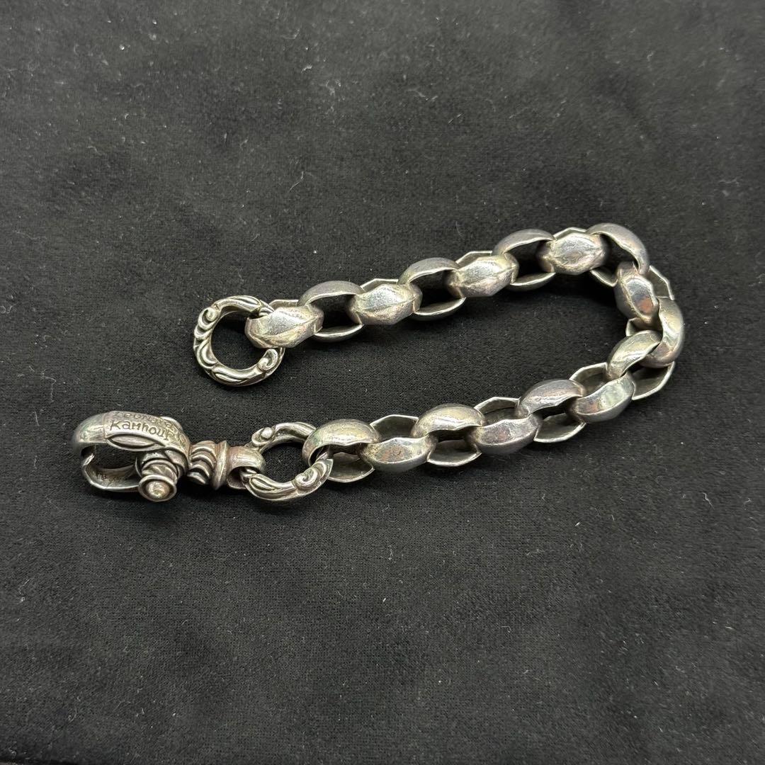 美品✨レオナードカムホート シルクリンク ロンワンズ ブレスレット シルバー