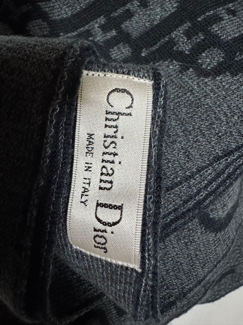 Dior ロゴマフラー グレー