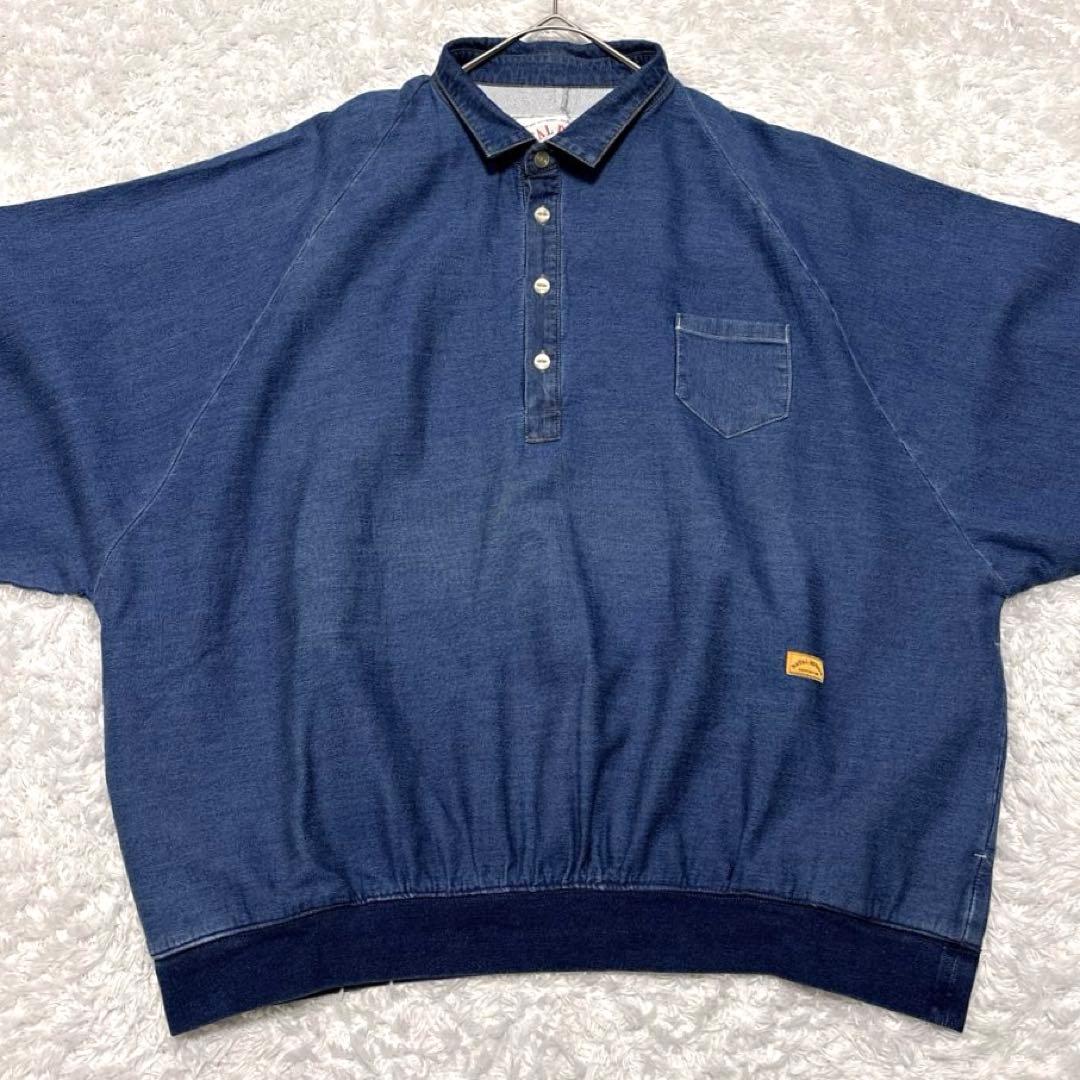 完売品✨ ネイタルデザイン DENIM SWEAT POLO B.I.G M