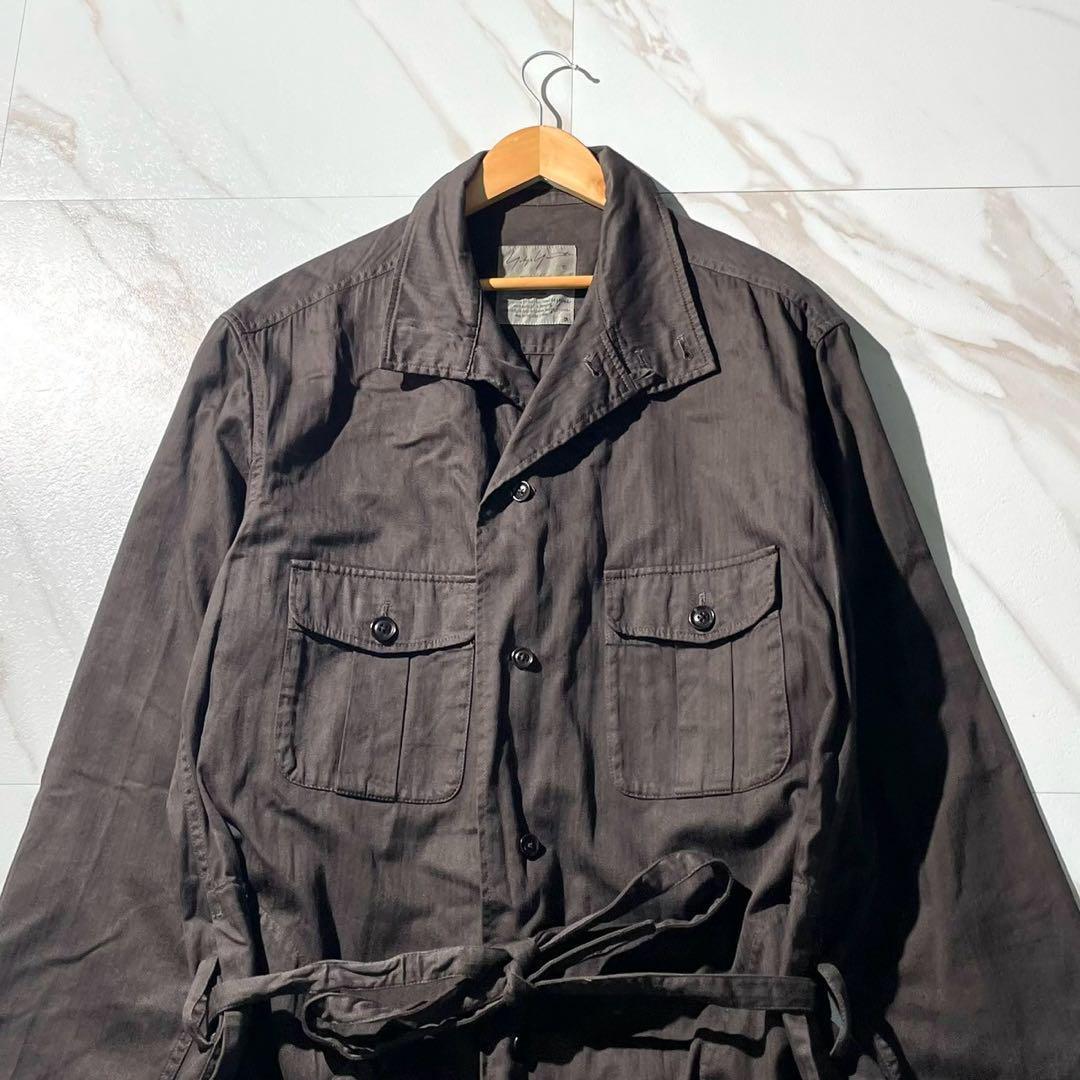極美品 17AW⭐️ヨウジヤマモトプールオム スタンドカラーコート グレー系 3