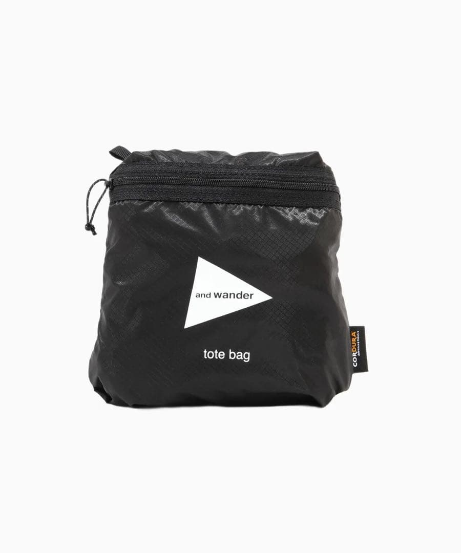and wander / sil tote bag ブラック