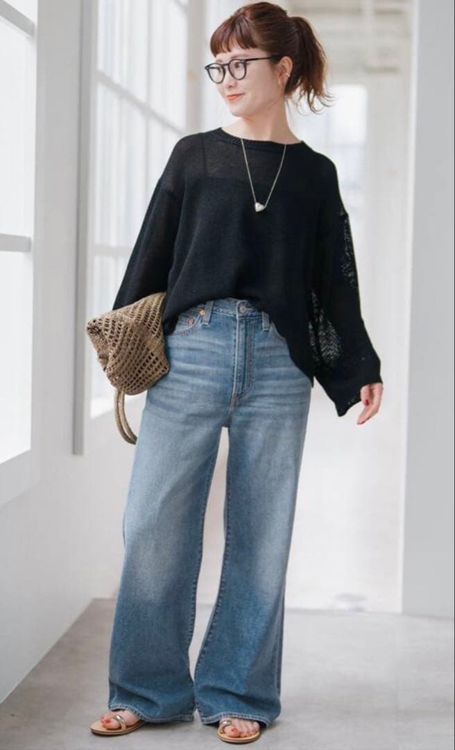 スピックアンドスパン リーバイスSMU RIBCAGE WIDE LEG 27