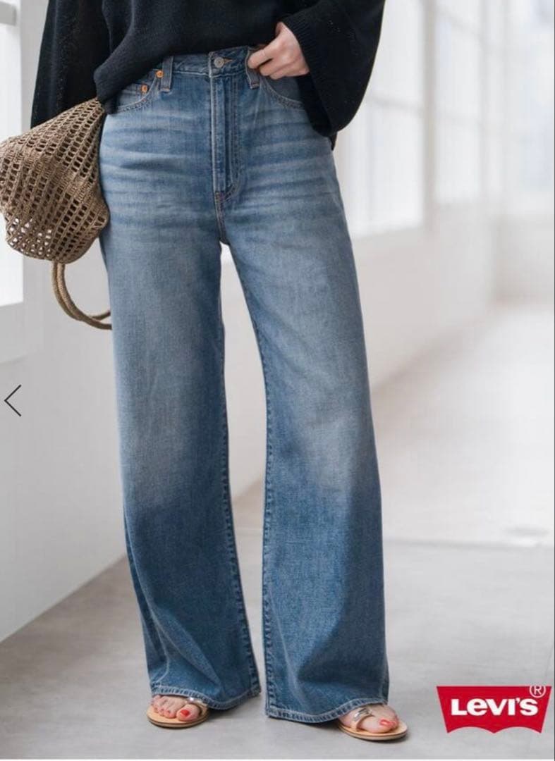 スピックアンドスパン リーバイスSMU RIBCAGE WIDE LEG 27