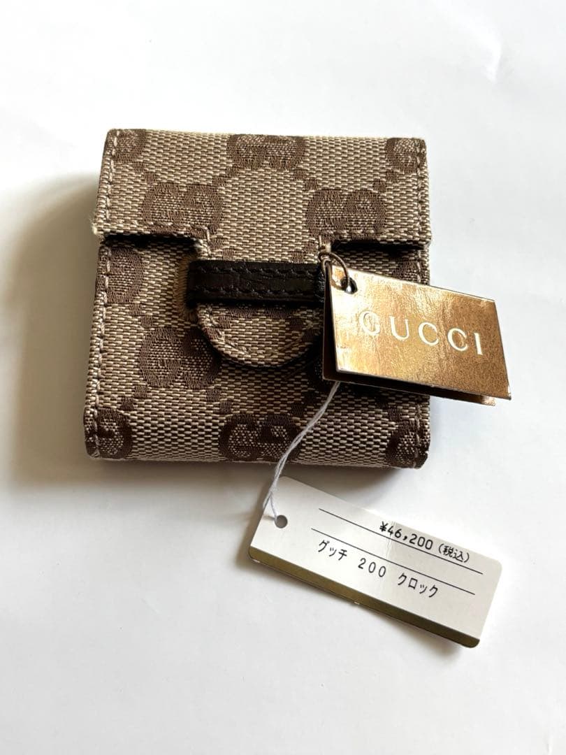 【未使用品】GUCCI グッチ トラベルクロック 置時計 200 電池切れ