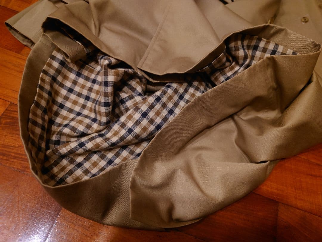 【定番名品】Aquascutum アクアスキュータム トレンチ ベージュ 80s