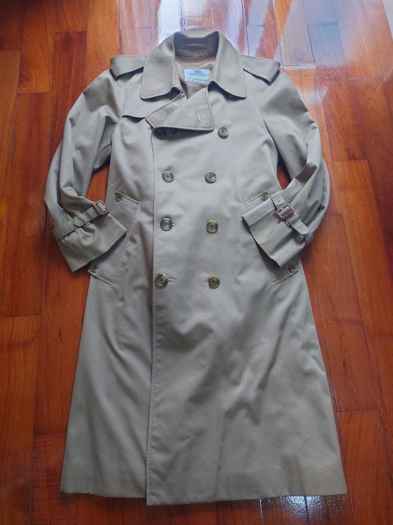 【定番名品】Aquascutum アクアスキュータム トレンチ ベージュ 80s