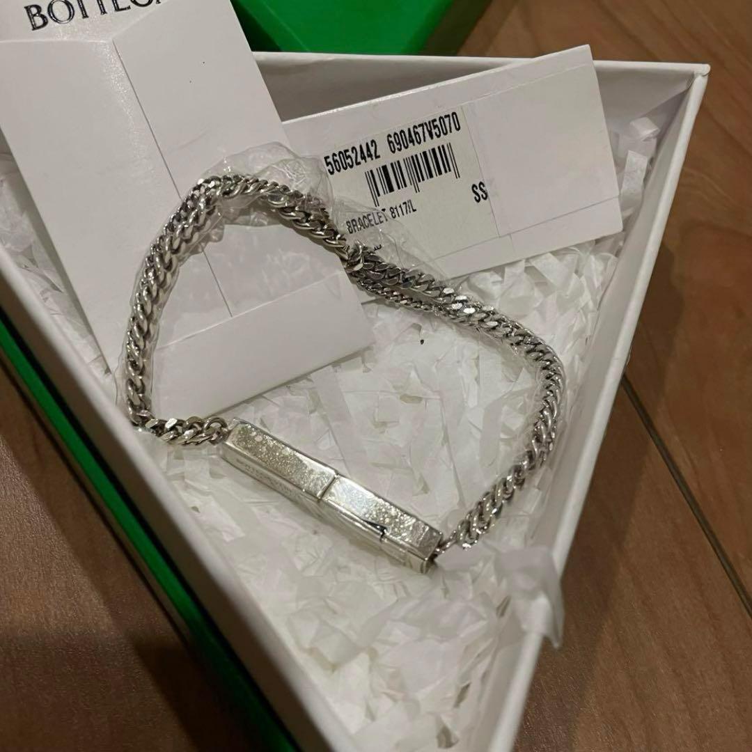 りか925シルバーBOTTEGA VENETA ダブルチェーンブレスレット