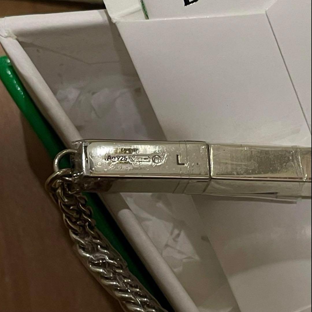 りか925シルバーBOTTEGA VENETA ダブルチェーンブレスレット