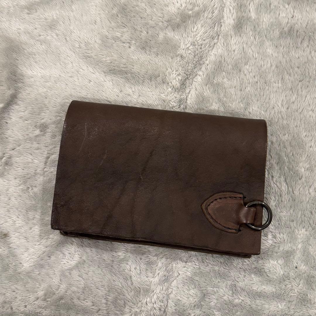 ⭐️未使用級⭐️　イサムカタヤマ　バックラッシュ　二つ折り財布　ブラウン　レザー