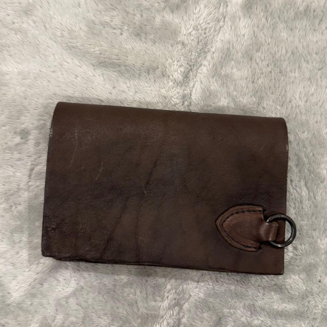 ⭐️未使用級⭐️　イサムカタヤマ　バックラッシュ　二つ折り財布　ブラウン　レザー
