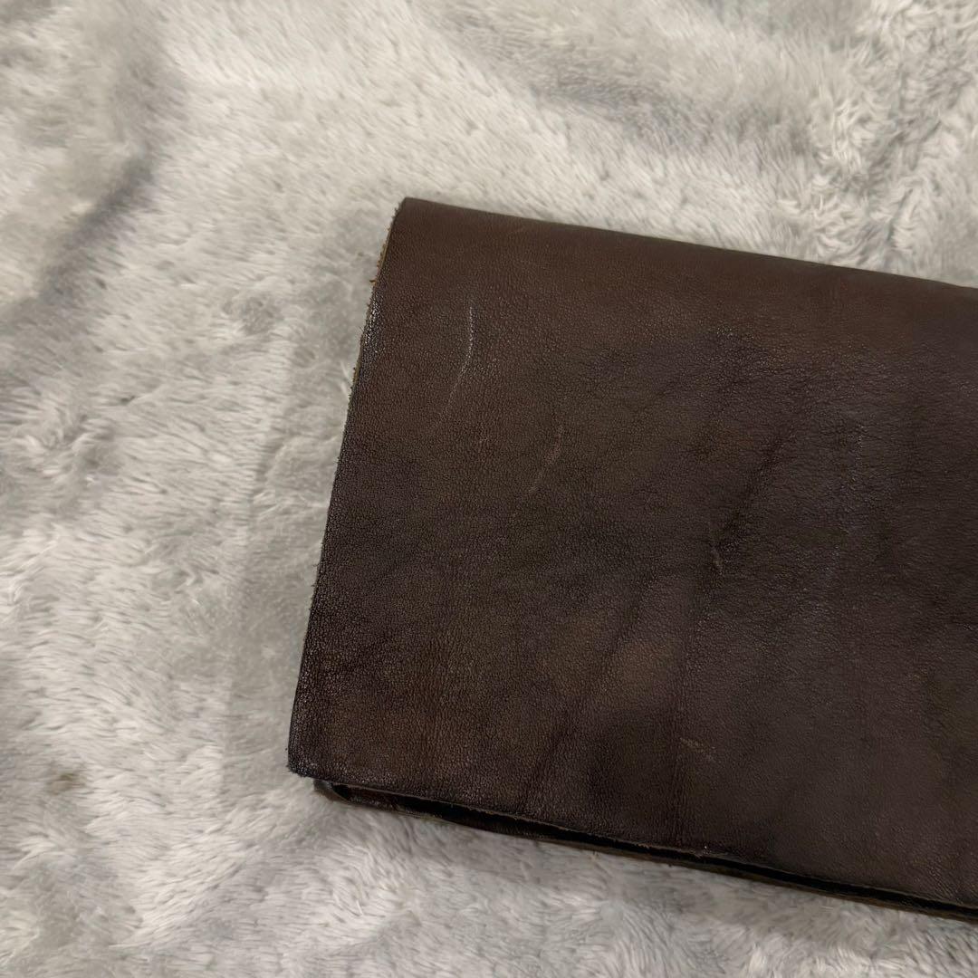 ⭐️未使用級⭐️　イサムカタヤマ　バックラッシュ　二つ折り財布　ブラウン　レザー