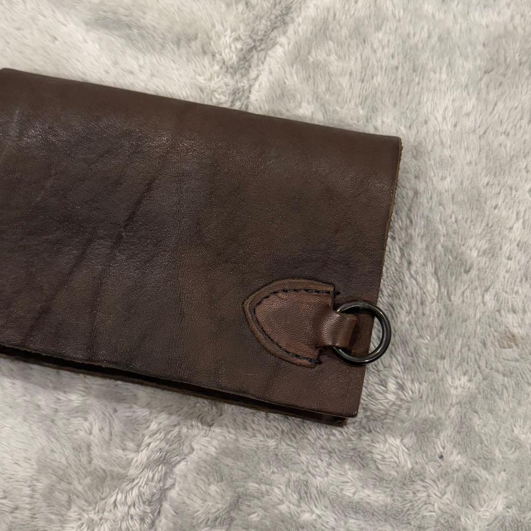 ⭐️未使用級⭐️　イサムカタヤマ　バックラッシュ　二つ折り財布　ブラウン　レザー
