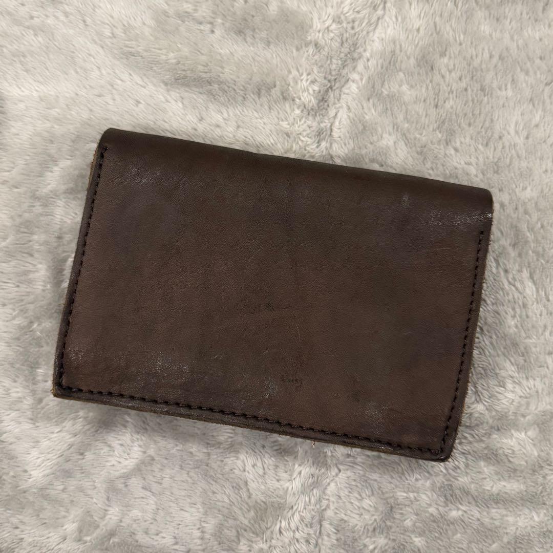 ⭐️未使用級⭐️　イサムカタヤマ　バックラッシュ　二つ折り財布　ブラウン　レザー