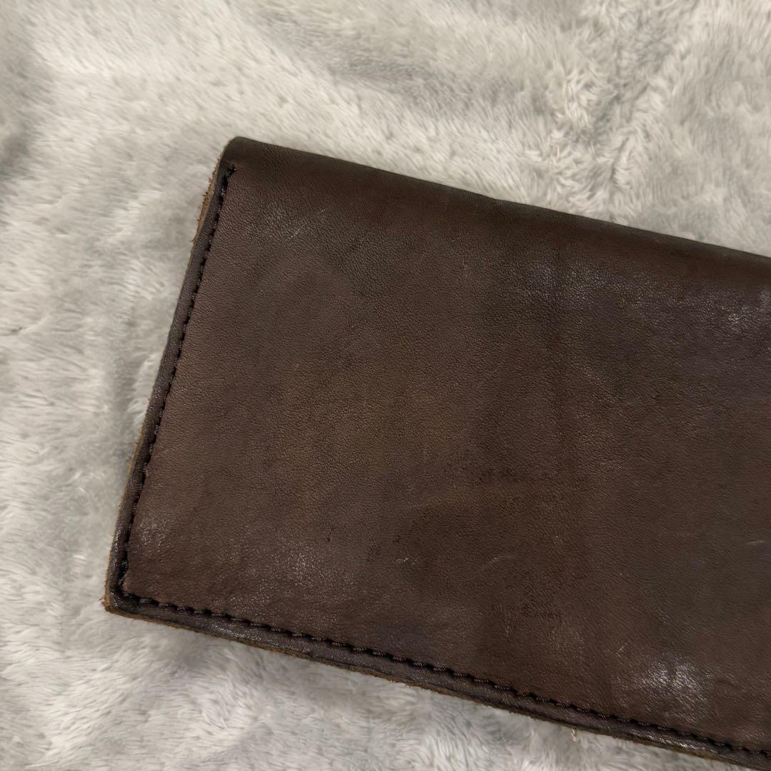 ⭐️未使用級⭐️　イサムカタヤマ　バックラッシュ　二つ折り財布　ブラウン　レザー