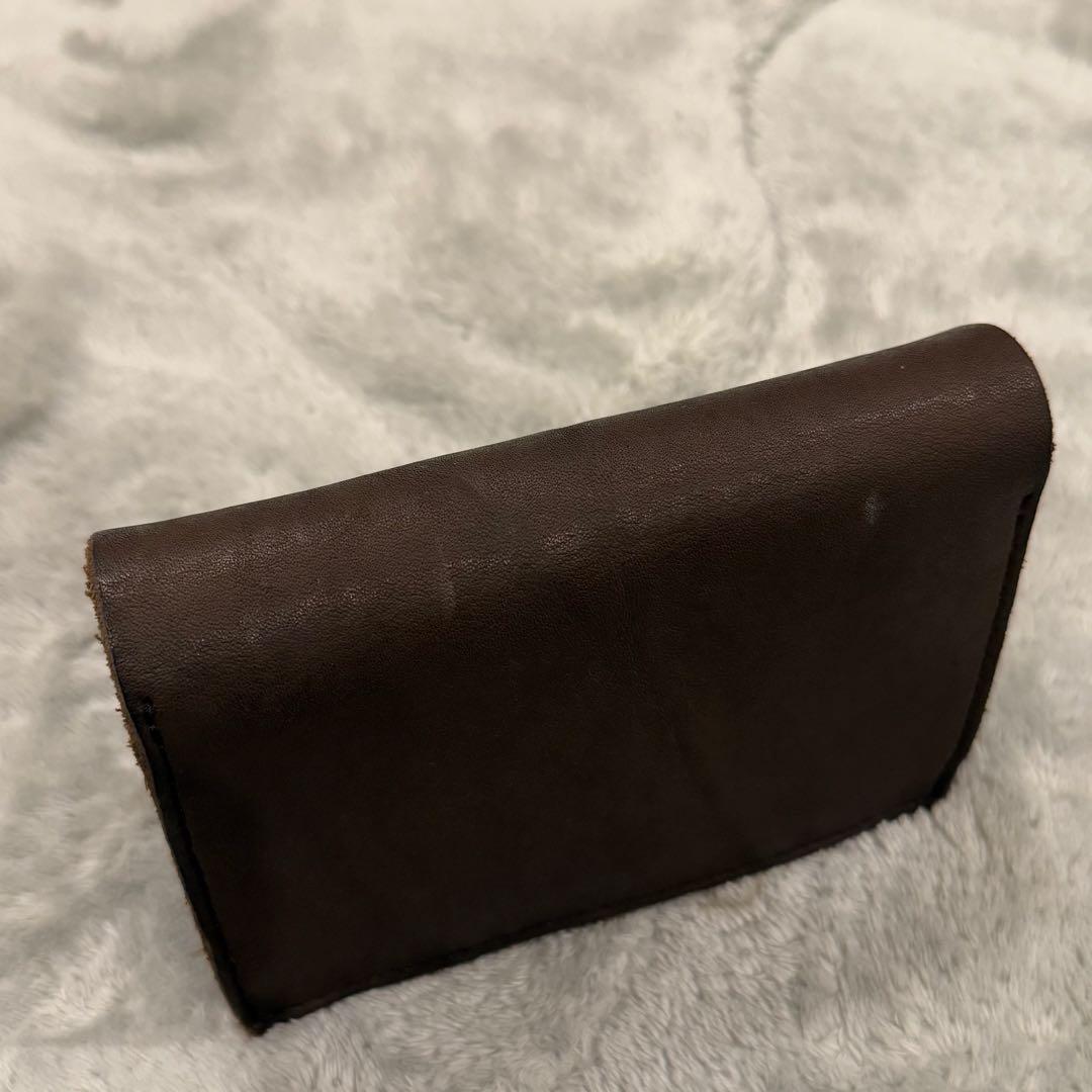 ⭐️未使用級⭐️　イサムカタヤマ　バックラッシュ　二つ折り財布　ブラウン　レザー