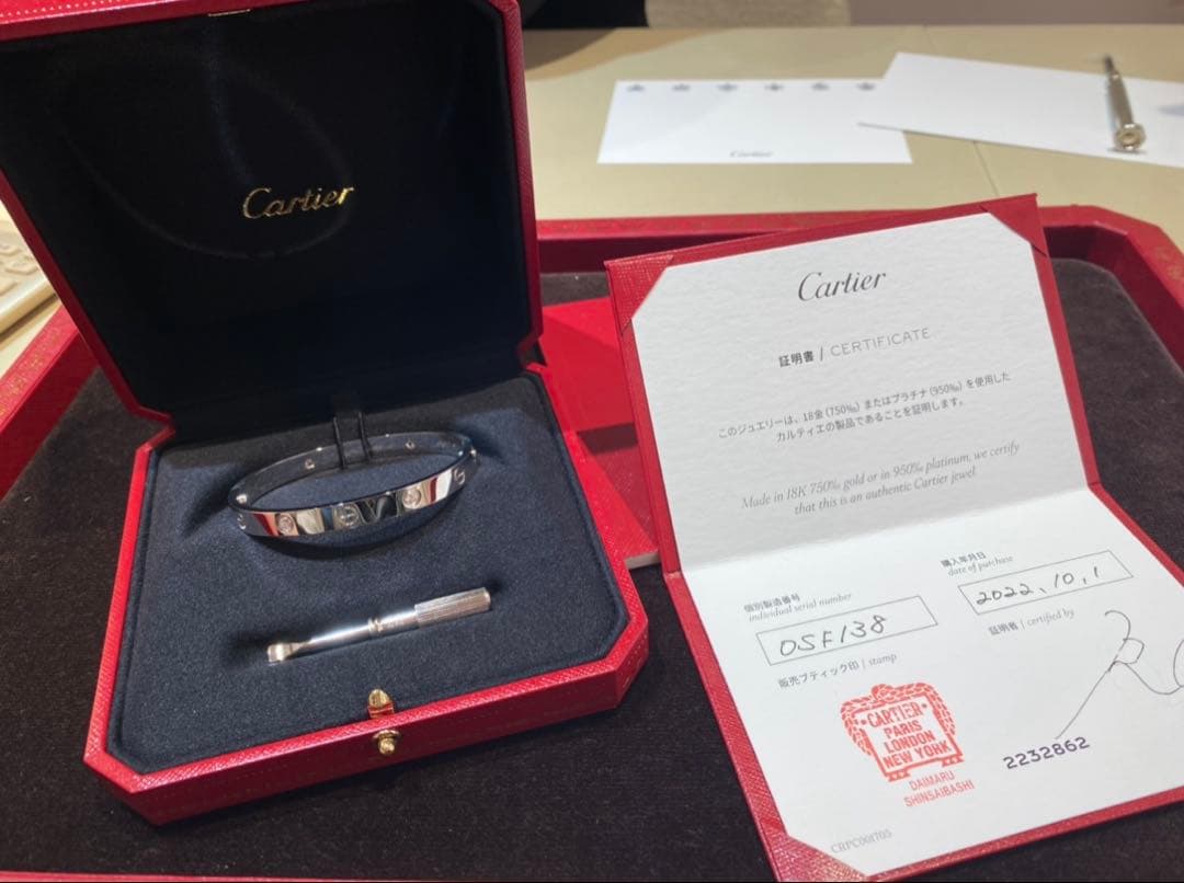 Cartierカルティエブレスレットラブブレス LOVE BRACELETダイヤ