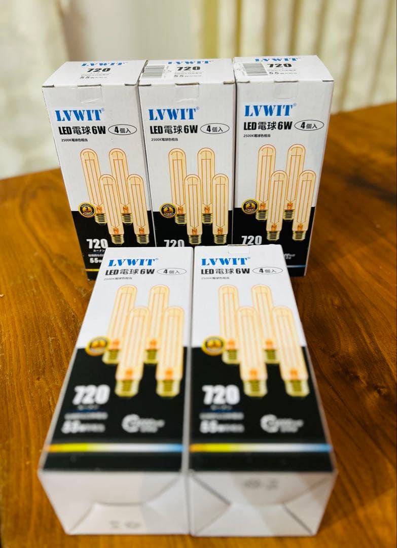 LVWIT LED電球 E26口金 720LM 6W 55W形相当 調光器非対応