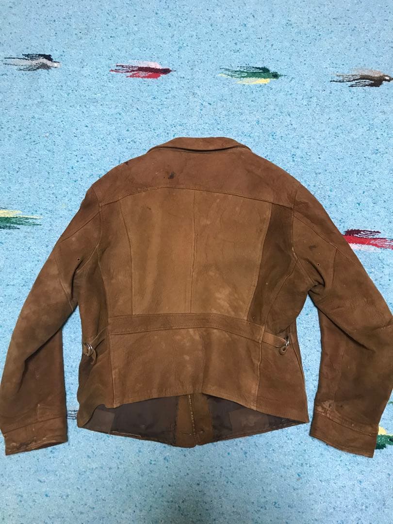 40s BLOCK BILT ヌバック レザージャケット ライダース コサック