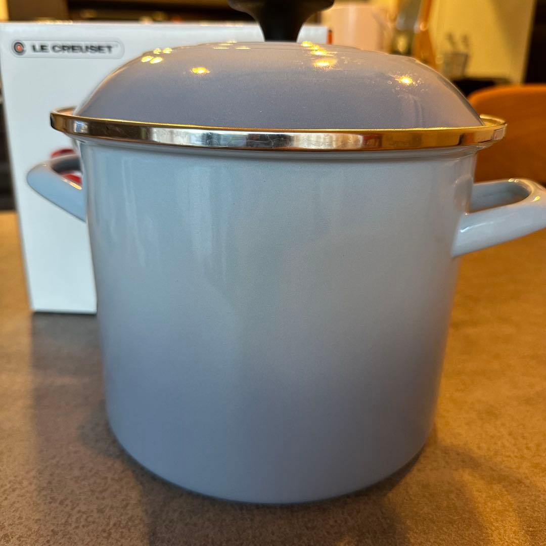 LE CREUSET 両手鍋 ライトブルー