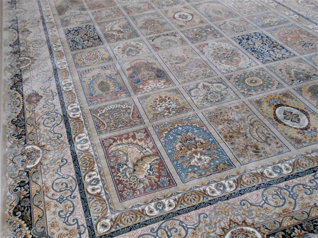 225万ノット！超高密度織 本場イラン産 絨毯 100×150cm‐200211