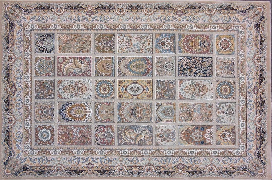 225万ノット！超高密度織 本場イラン産 絨毯 100×150cm‐200211