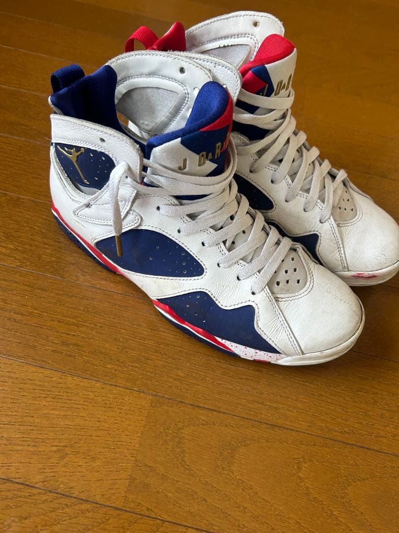 F*K様 Air Jordan 7 スニーカー ホワイト/ネイビー/レッド