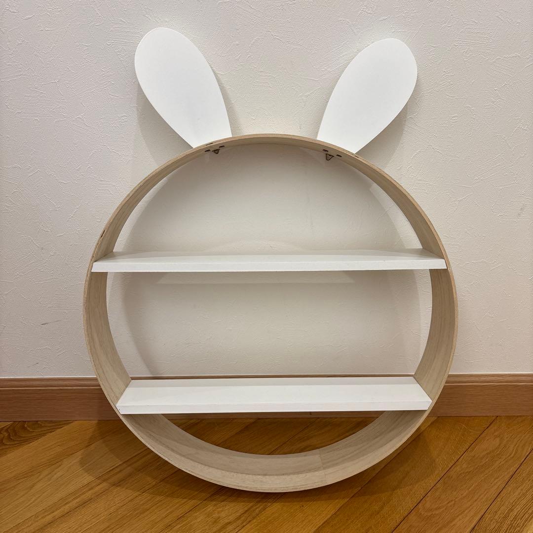 ZARAホームキッズ　北欧　木製家具　ウサギ耳付き壁掛けシェルフ　子供部屋