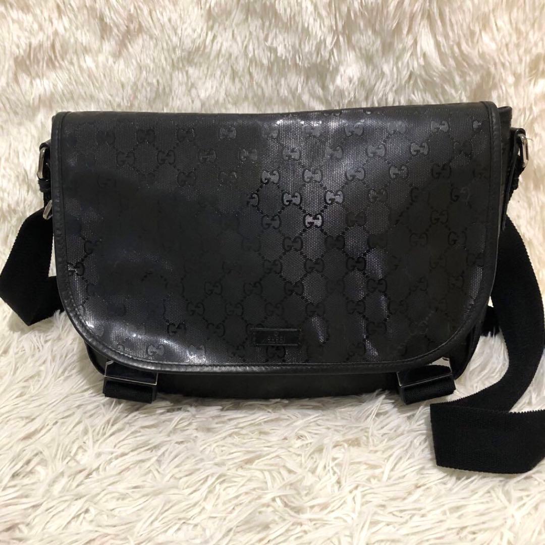 極美品✨グッチ GUCCI メッセンジャーバッグ ショルダーバッグ　ブラック