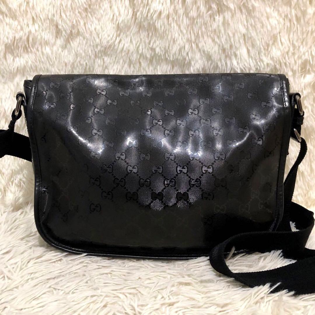 極美品✨グッチ GUCCI メッセンジャーバッグ ショルダーバッグ　ブラック