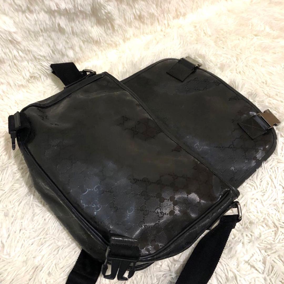 極美品✨グッチ GUCCI メッセンジャーバッグ ショルダーバッグ　ブラック