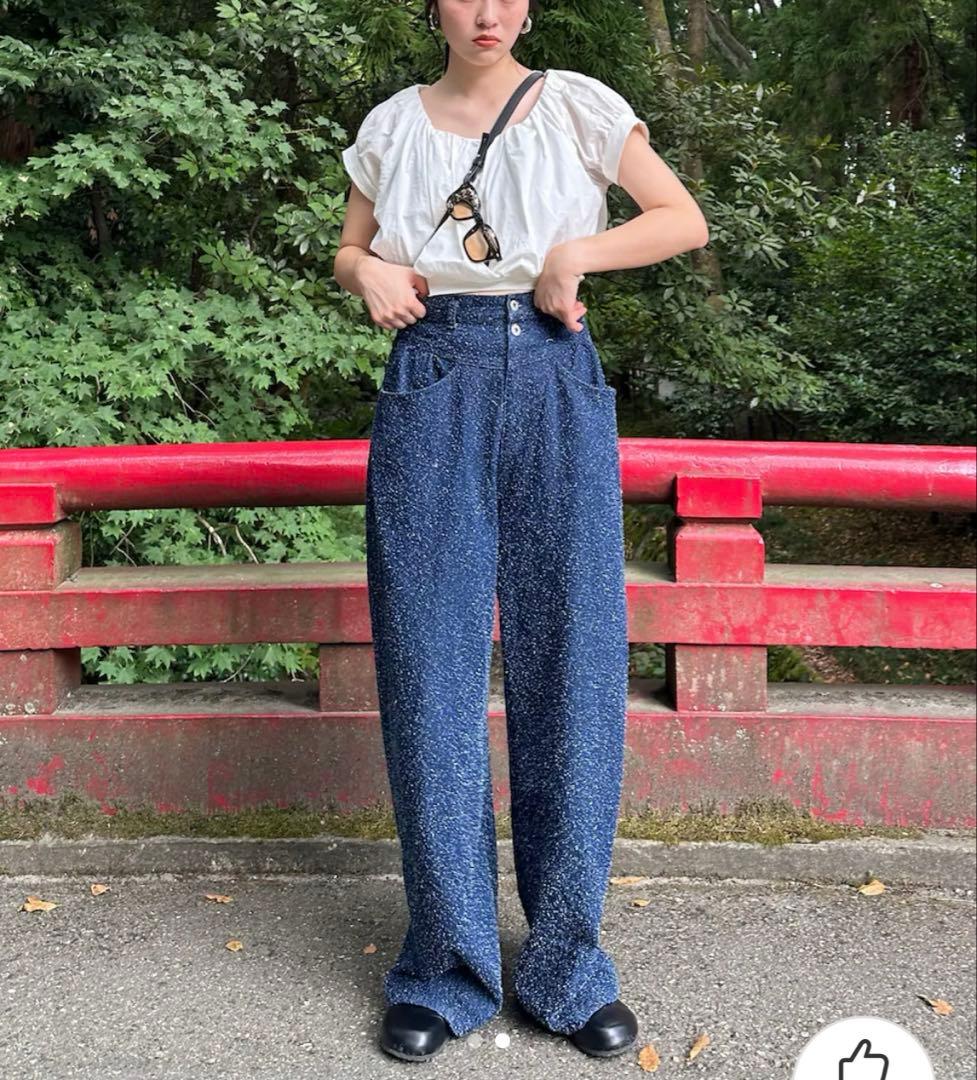 美品★ MEDI SCRATCH OVAL WIDE DENIM
