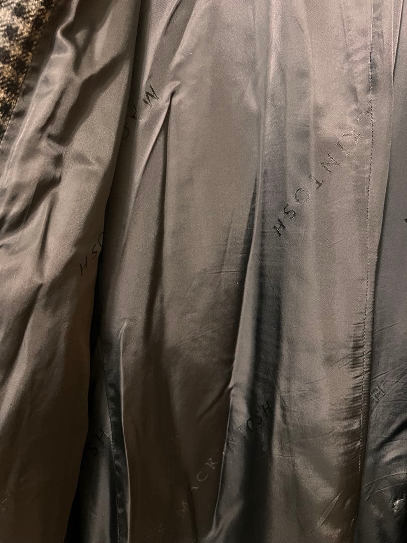 美品MACKINTOSH グレー系チェックロングコート