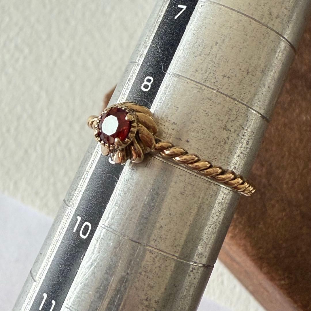 Q-Pot. ワンスクープ ラズベリーホイップリング　K10 ガーネット　9号