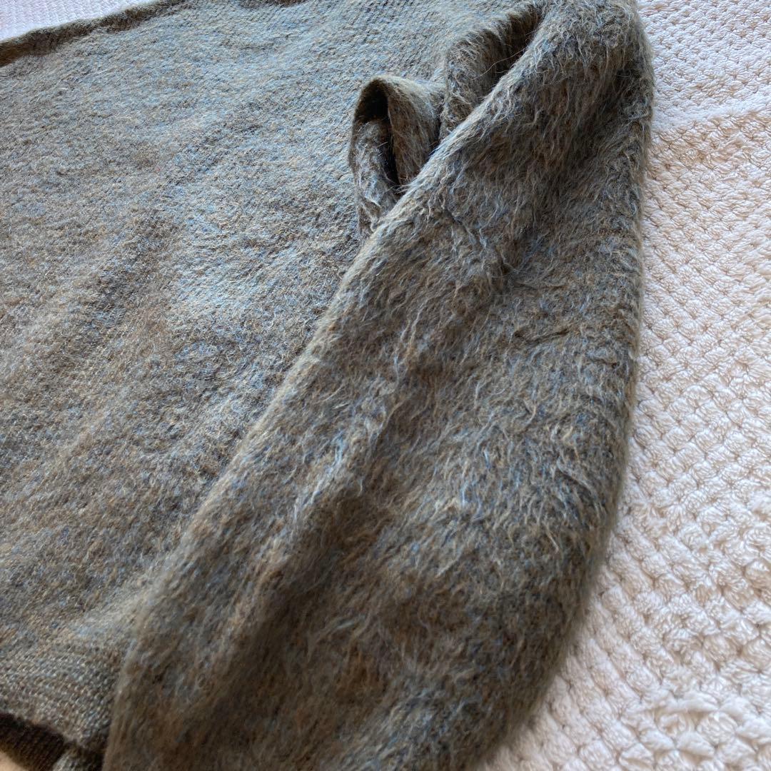 ビッグサイズ 60s モヘア カーディガン 毛足長 オリーブ campus XL