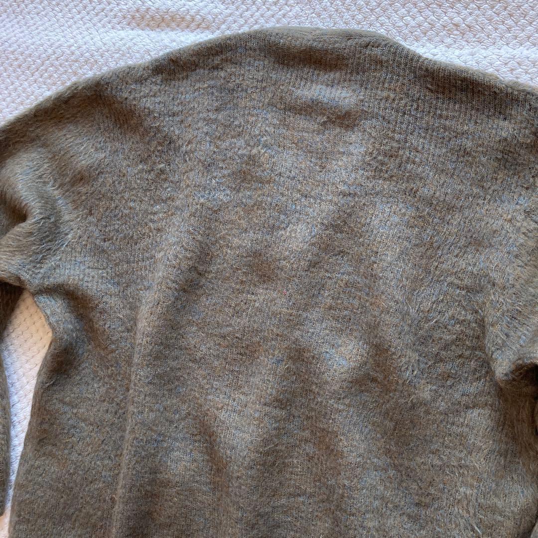 ビッグサイズ 60s モヘア カーディガン 毛足長 オリーブ campus XL