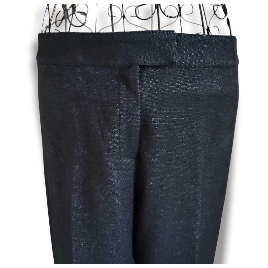 極美品♡ナラカミーチェ 黒系 暖かツィード風 ウール ストレッチパンツスーツ L