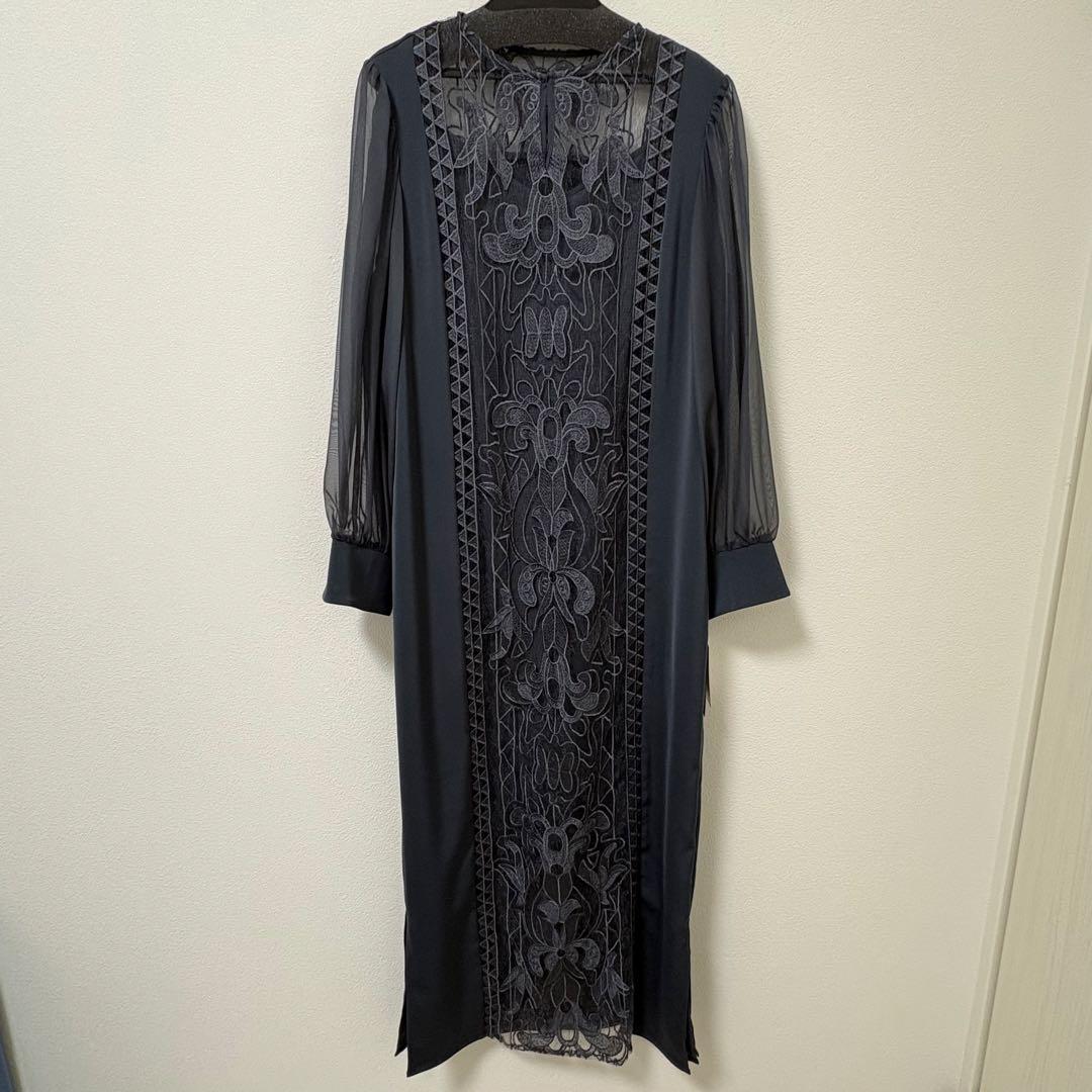 リルアー L'ERURE Jacquard lace pencil dress