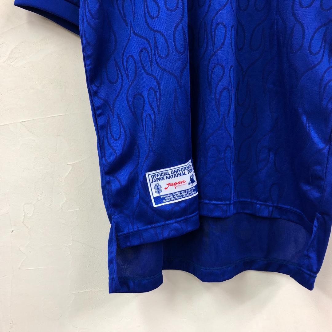 美品 98年 フランスW杯 日本代表 ユニフォーム asics ファイヤー 炎