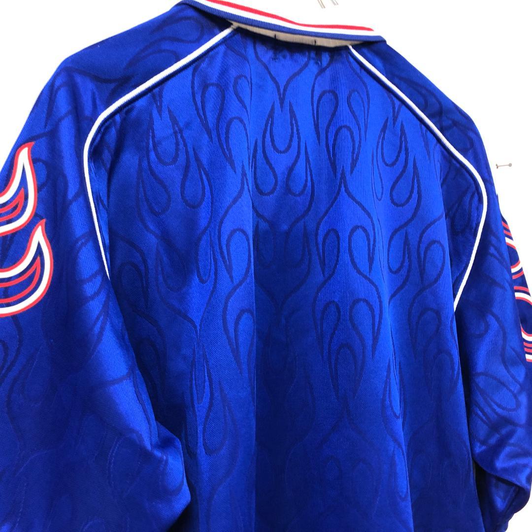 美品 98年 フランスW杯 日本代表 ユニフォーム asics ファイヤー 炎
