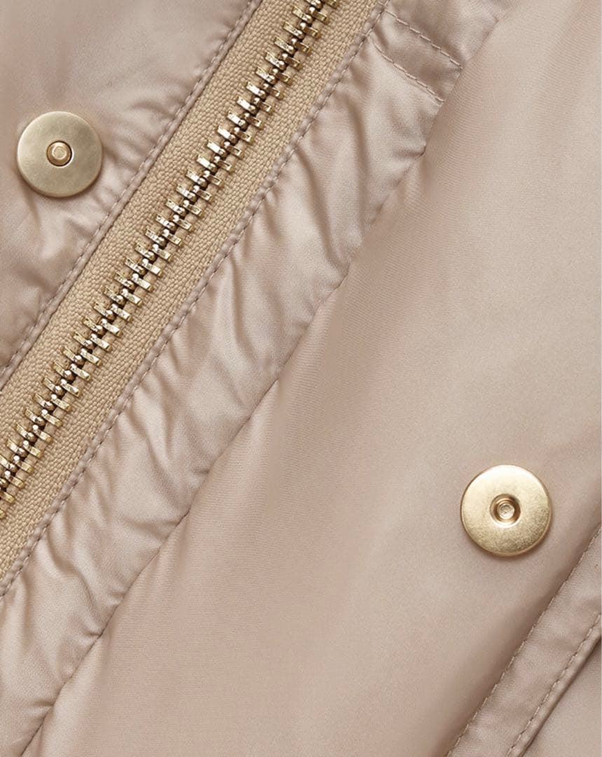 【新品ダク付き】GOELIA ローズゴールドフード付きロングダウンコート