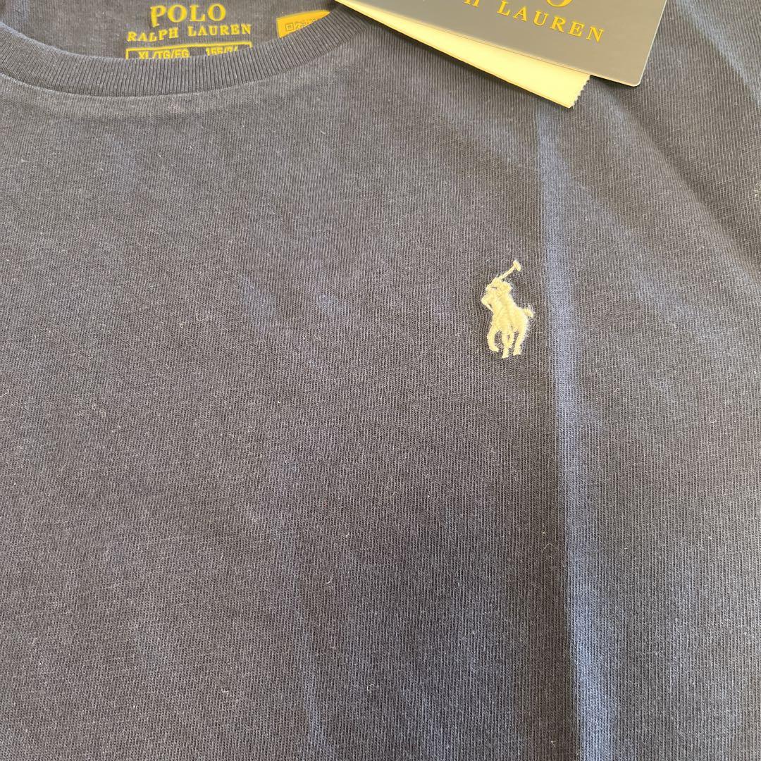 【新品】ラルフローレン ポニーロゴ Tシャツ ワンピース ネイビー 160