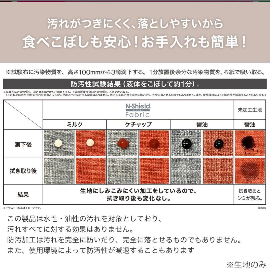 【美品】ニトリ　リラックスワイド　Ｎシールドファブリック　幅160