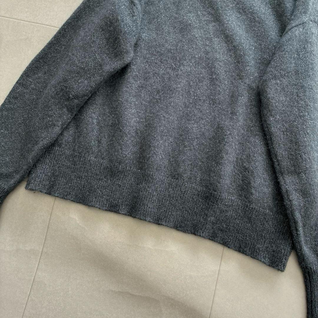 24AW 美品 BEARDSLEY♡アルパカ ウール ラメ Vネック ニット F