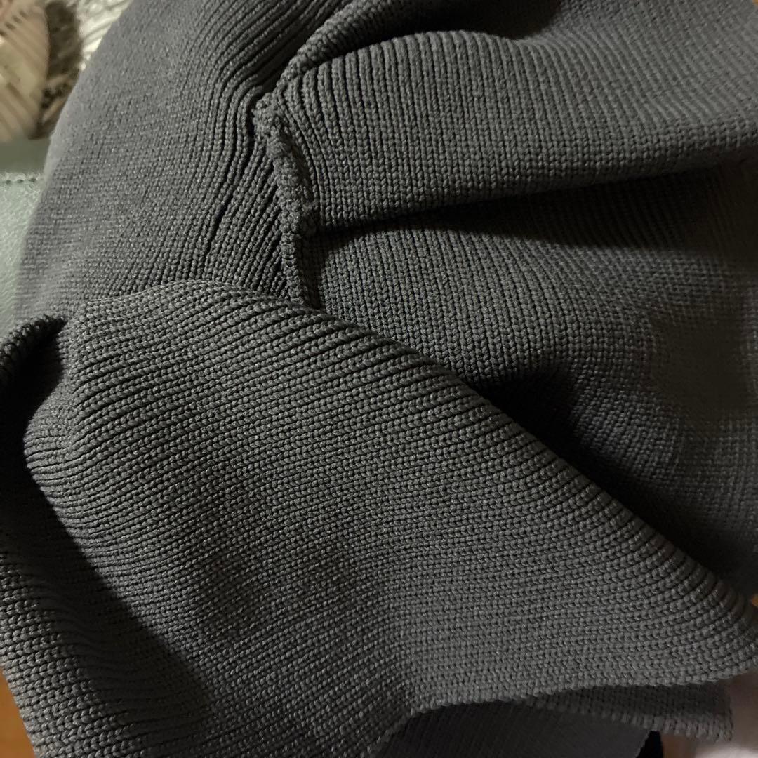 削除ありstyling ラッフルニットベアトップ　グレー