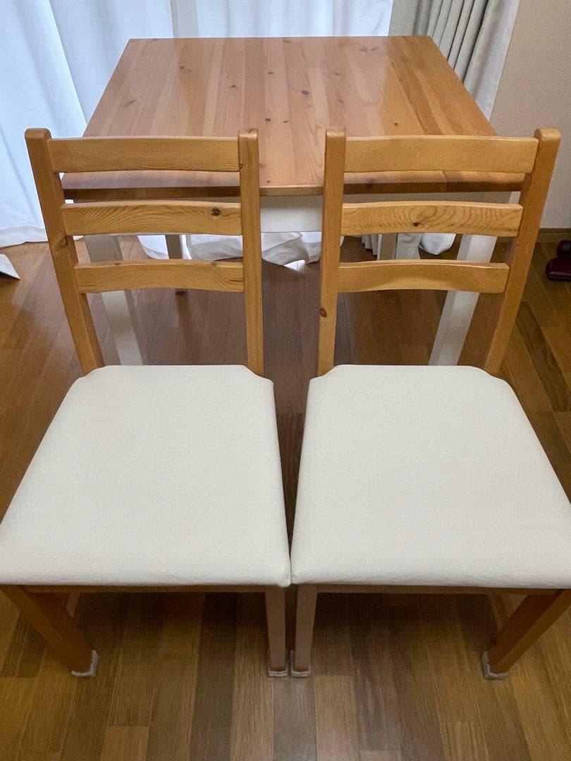 【Mii】IKEA LERHAMN ダイニングテーブルと椅子セット