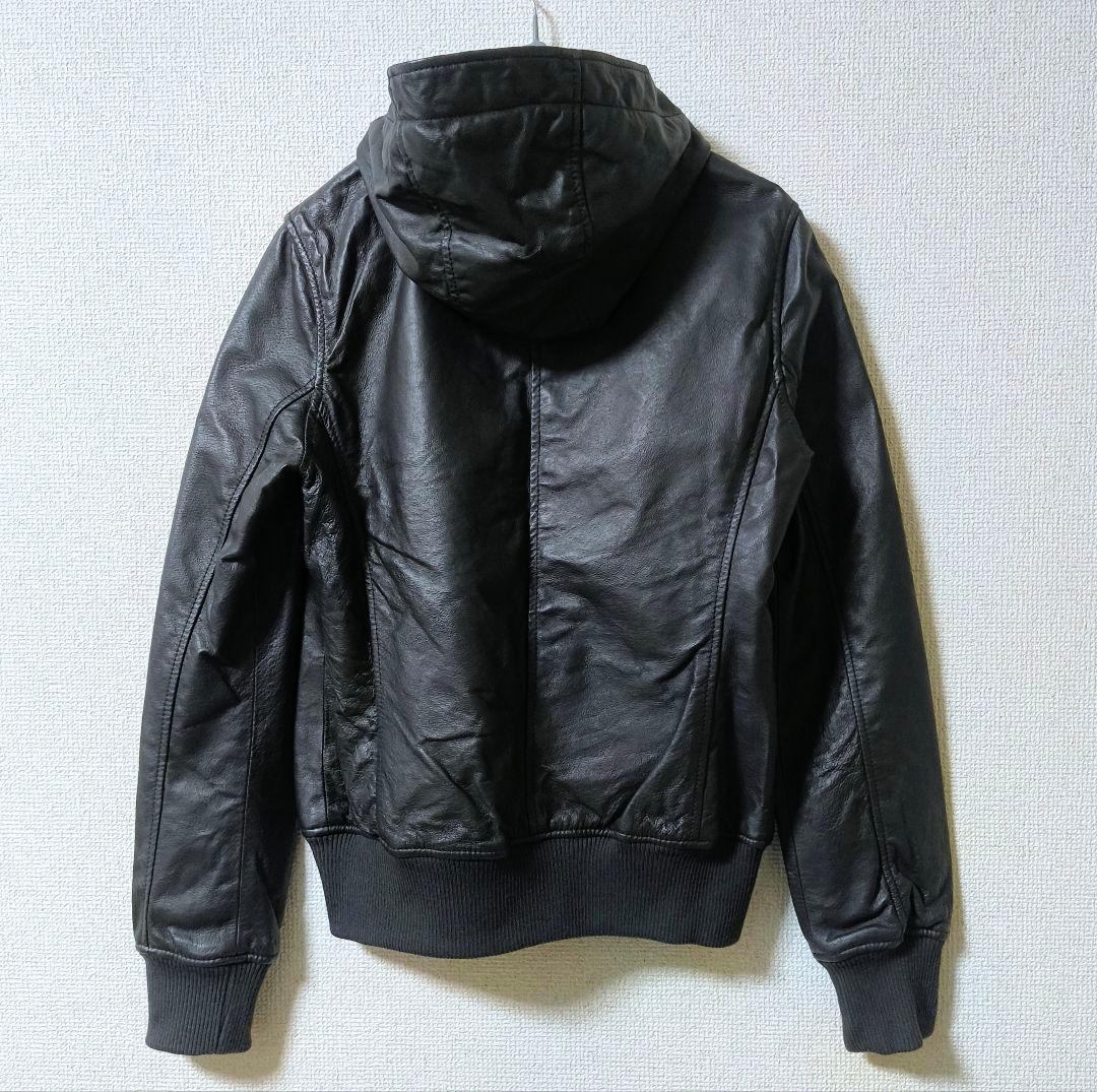 ヒステリックグラマー レザージャケット フーディ