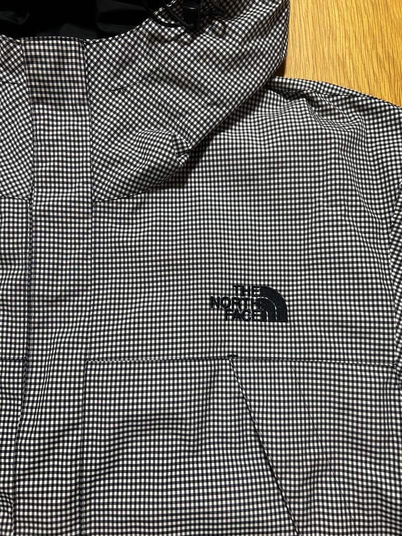THE NORTH FACE スクープジャケット ギンガムチェック 黒白 XL