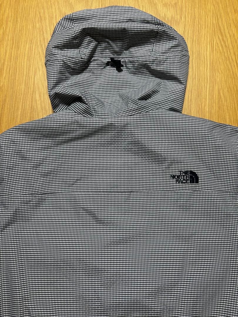 THE NORTH FACE スクープジャケット ギンガムチェック 黒白 XL