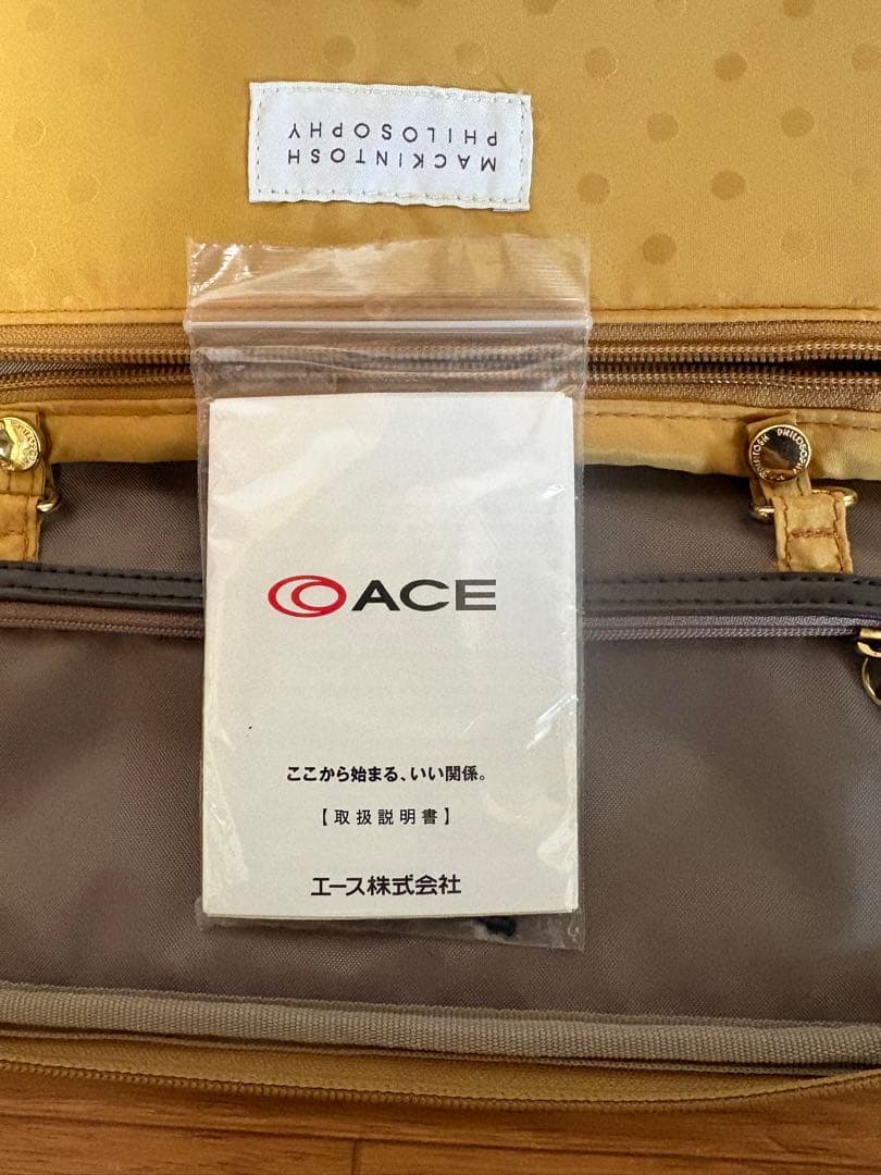 ACE イエロードット柄キャリーカート　ソフト　美品　マッキントッシュ