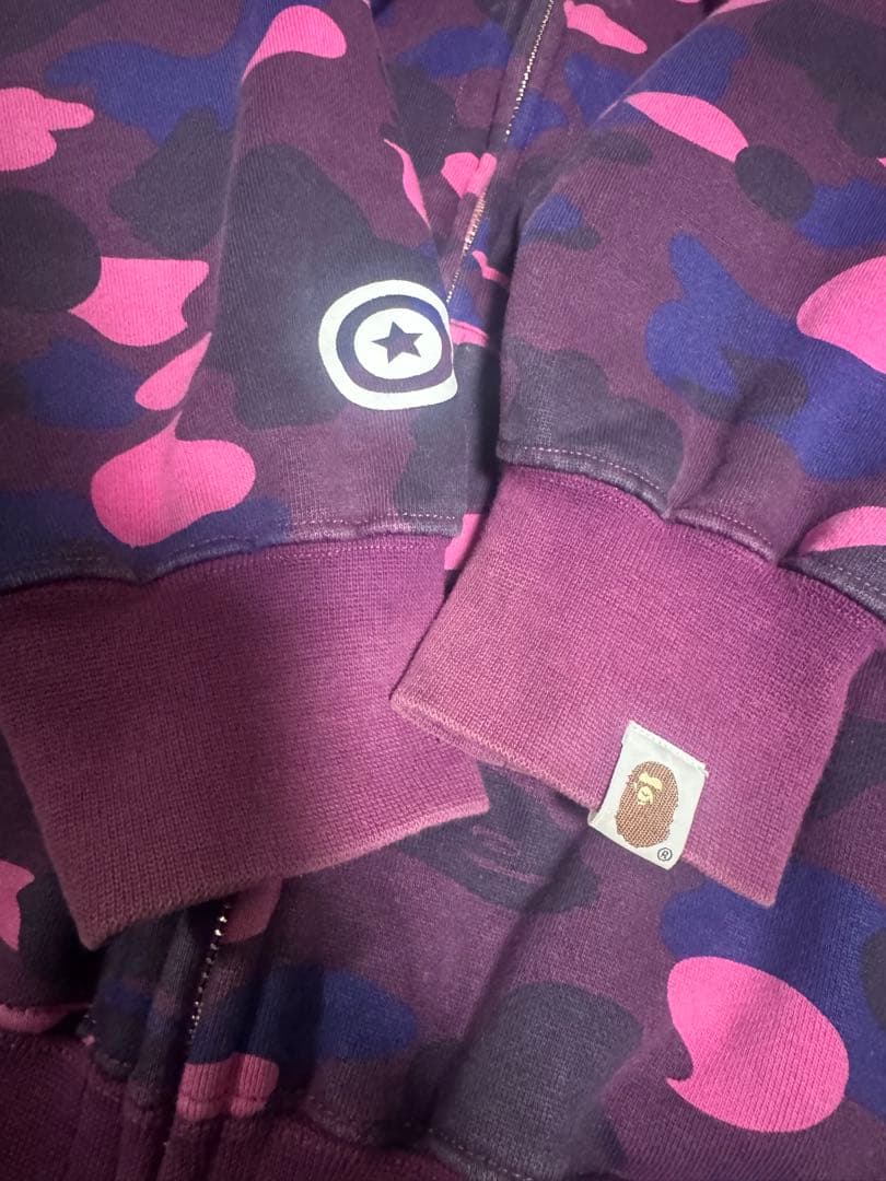 A Bathing Ape WGM パーカー 紫迷彩